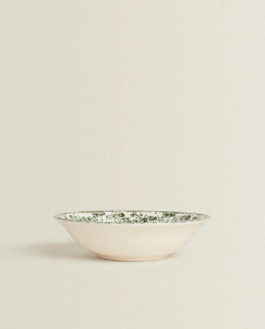 FLORAL EARTHENWARE BOWL