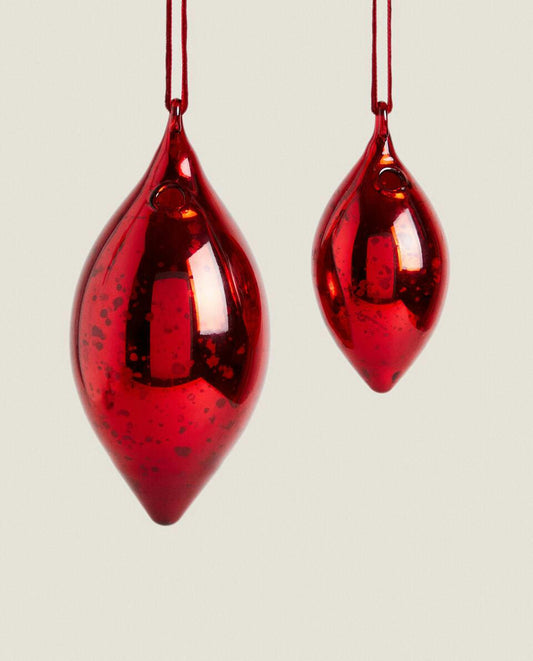GLASS DROPLET CHRISTMAS DECORATION