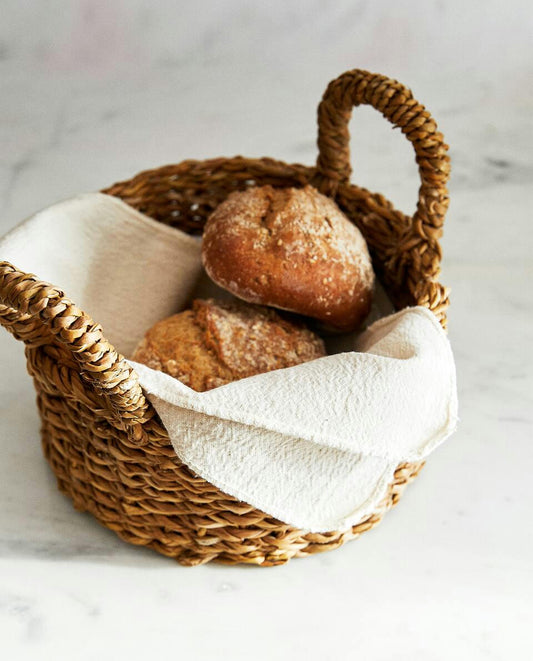 BRAIDED BASKET WITH HANDLES